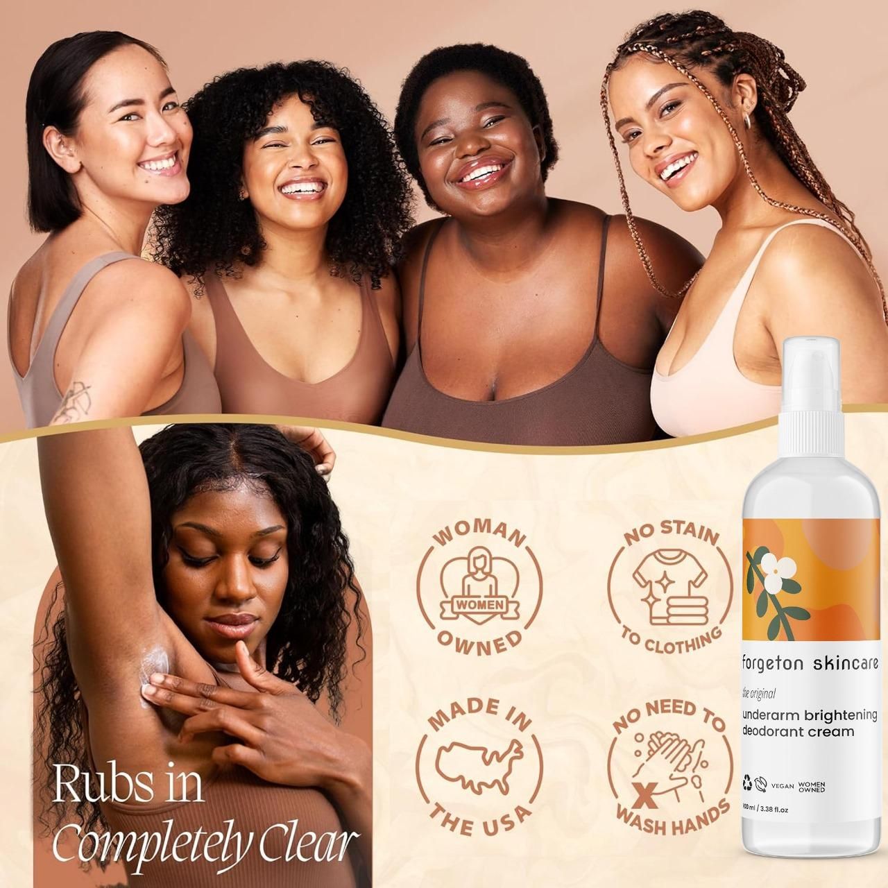 Underarm Brightening Deodorant Cream 200 ml Pack of 2 [DIWALI OFFER] 50%OFF